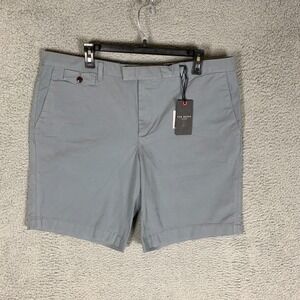 Ted Baker Ashfrd Chino Shorts Mens 38R Mid Blue Flat Front Twill Casual NWT $120
